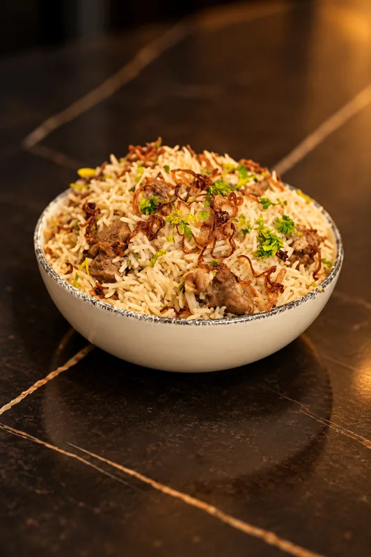 Special White Mutton Biryani at Telugu Theory, Nizamabad